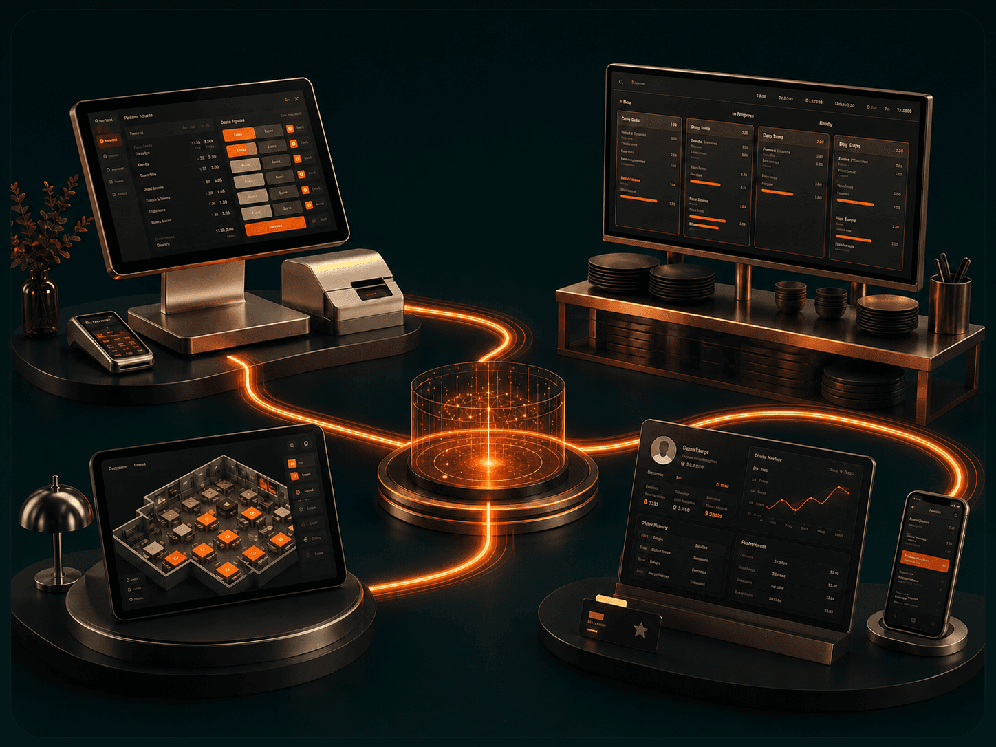 The ERPFY restaurant operating system connecting daily restaurant work